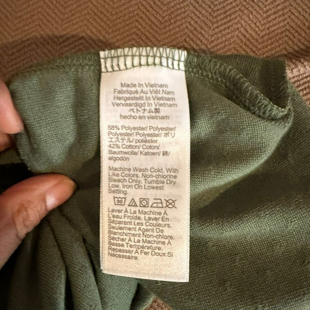 ✨J.Crew Size M Women's Casual Green Textured Short Sleeve Dress ✨ - Picture 7 of 8